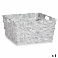 Cestino Multiuso Bianco Stoffa 30,4 x 14 x 20 cm (18 Unità)