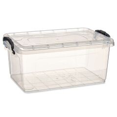 Storage Box with Lid Transparent Plastic 8,5 L 23,5 x 15,5 x 37 cm (12 Units)