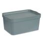 Storage Box with Lid Grey Plastic 7,5 L 21 x 14,2 x 32 cm (12 Units)