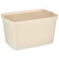 Scatola portaoggetti con coperchio Crema Plastica 24 L 29,3 x 24,5 x 45 cm (6 Unità)