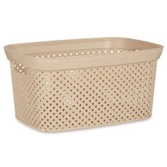 Cesto per i Panni Beige Plastica 10 L 24 x 17 x 35 cm (24 Unità)