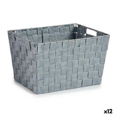 Cesto per i Panni Grigio Stoffa 10 L 25 x 20,5 x 35 cm (12 Unità)