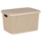 Storage Box with Lid Beige Plastic 19 L 28 x 22 x 39 cm (12 Units)