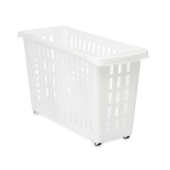 Cestino Multiuso Con ruote Bianco Plastica 17,5 x 26 x 46 cm (12 Unità)