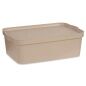 Scatola portaoggetti con coperchio Beige Plastica 14 L 29,5 x 14,5 x 45 cm (12 Unità)