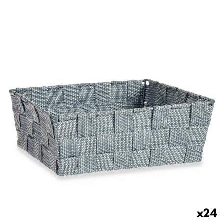 Cestino Multiuso Grigio Stoffa 2,4 L 20 x 8 x 24 cm (24 Unità)