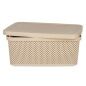 Scatola portaoggetti con coperchio Beige Plastica 13 L 28 x 15 x 39 cm (12 Unità)