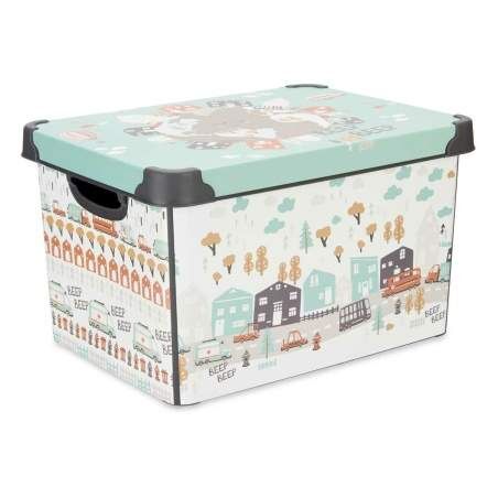 Storage Box with Lid Children's Road Plastic 17 L 27,5 x 22 x 36,5 cm (12 Units)