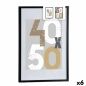 Wall photo frame Black Plastic MDF Wood 52,5 x 2,5 x 72,5 cm (6 Units)