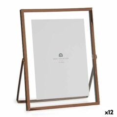 Cornice Portafoto Rame Metallo Vetro Plastica 18,5 x 1 x 23 cm (12 Unità)