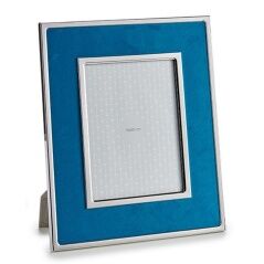 Cornice Portafoto Azzurro Velluto 1 x 30,8 x 25,8 cm (12 Unità)