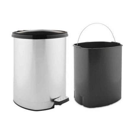 Pedal bin Silver Plastic 20 L (4 Units)