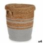 Basket Brown Grey Marine algae 36 x 43 x 36 cm (4 Units)