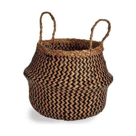 Cesta Decorativa Nero Naturale Juncus 8 L 31 x 38 x 31 cm (8 Unità)