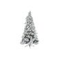 Albero di Natale DKD Home Decor Bianco Verde Polietilene Nevoso 140 x 140 x 210 cm