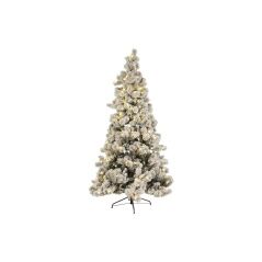 Albero di Natale DKD Home Decor Bianco Verde Polietilene Nevoso 140 x 140 x 210 cm