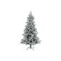 Albero di Natale DKD Home Decor Bianco Verde Polietilene Nevoso 140 x 140 x 210 cm