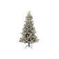 Albero di Natale DKD Home Decor Bianco Verde Polietilene Nevoso 140 x 140 x 210 cm