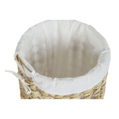 Laundry basket Home ESPRIT White Natural 3 Pieces 46 x 46 x 69 cm