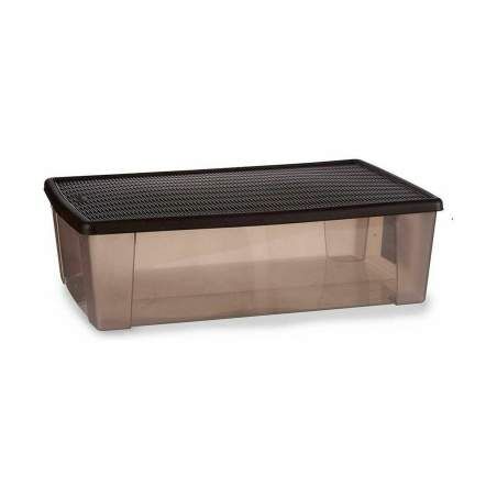 Scatola portaoggetti con coperchio Stefanplast Elegance Marrone Plastica 30 L 38,5 x 17 x 59,5 cm (6 Unità)