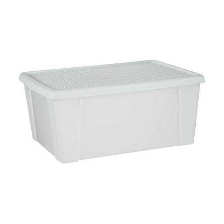 Storage Box with Lid Stefanplast Elegance White Plastic 29 x 17 x 39 cm (6 Units)