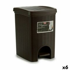 Pedal bin Stefanplast Elegance Brown Plastic 20 L 27,5 x 38,5 x 31 cm (6 Units)