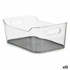 Contenitori per Cassetti Plastica riciclata Grigio 17 x 10,5 x 24,5 cm (12 Unità)