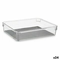 Contenitori per Cassetti Plastica riciclata Grigio 16 x 4,5 x 24 cm (24 Unità)