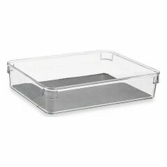 Contenitori per Cassetti Plastica riciclata Grigio 16 x 4,5 x 24 cm (24 Unità)