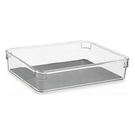 Drawer Organizer Recycled plastic Grey 16 x 4,5 x 24 cm (24 Units)