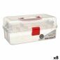 Multi-use Box Red Transparent Plastic 33 x 15 x 19,5 cm (8 Units)