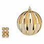 Set of Christmas balls 8 cm Golden PVC (6 Units)