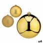 Set di palline di Natale Dorato Plastica Ø 15 cm (4 Unità)