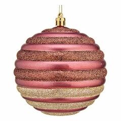 Set of Christmas balls Circles Pink Plastic 10 x 11 x 10 cm (6 Units)