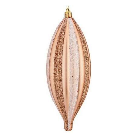 Christmas Decorations Set Streched Copper PVC 3 x 3 x 18 cm (12 Units)