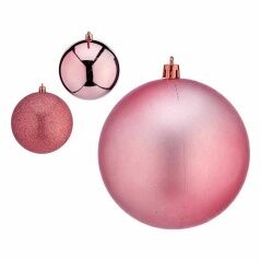 Set of Christmas balls Pink Plastic 12 x 13 x 12 cm (6 Units)