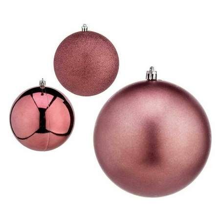 Set di palline di Natale Rosa Plastica Ø 12 cm (6 Unità)