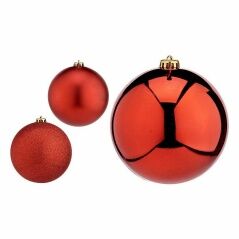 Set di palline di Natale Rosso Plastica 15 x 16 x 15 cm (4 Unità)