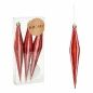 Set di Addobbi di Natale Affusolato Rosso PVC 8,5 x 3,5 x 19 cm (12 Unità)