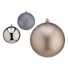 Set of Christmas balls Silver Plastic 10 x 11 x 10 cm (12 Units)