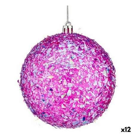 Set di palline di Natale Viola 10 cm (12 Unità)