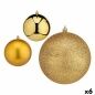 Set of Christmas balls Golden Plastic 12 x 13 x 12 cm (6 Units)