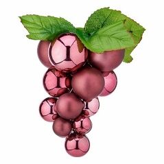 Christmas Bauble Grapes Small Pink Plastic 14 x 14 x 25 cm (18 Units)