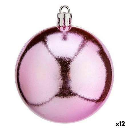 Set of Christmas balls Pink Plastic Ø 7 cm (12 Units)