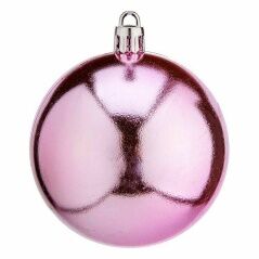 Set di palline di Natale Rosa Plastica Ø 7 cm (12 Unità)