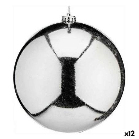 Christmas Bauble Silver Plastic 20 x 21 x 20 cm (12 Units)