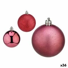 Set di palline di Natale Rosa Plastica Ø 7 cm (36 Unità)