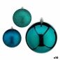 Set di palline di Natale Azzurro Plastica 10 x 11 x 10 cm (16 Unità)