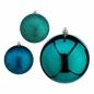 Set di palline di Natale Azzurro Plastica 10 x 11 x 10 cm (16 Unità)