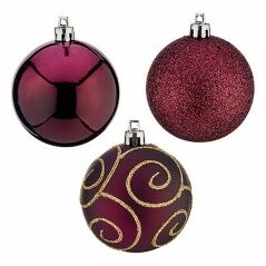 Set of Christmas balls Purple Plastic 6 x 7 x 6 cm (30 Units)